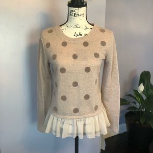 Maison Jules Polka Dot Embellished Pullover